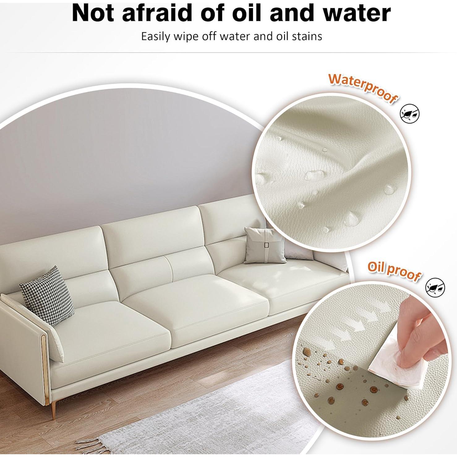 Parche de Reparación de Cuero TONTONJIA 10x152 cm Autoadhesivo