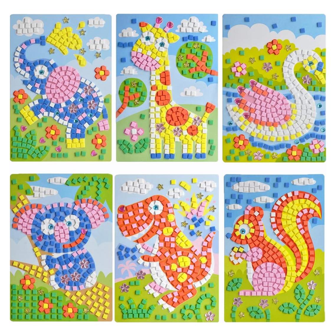 Kit de Arte de Mosaico CCINEE - 6 Pegatinas Educativas DIY