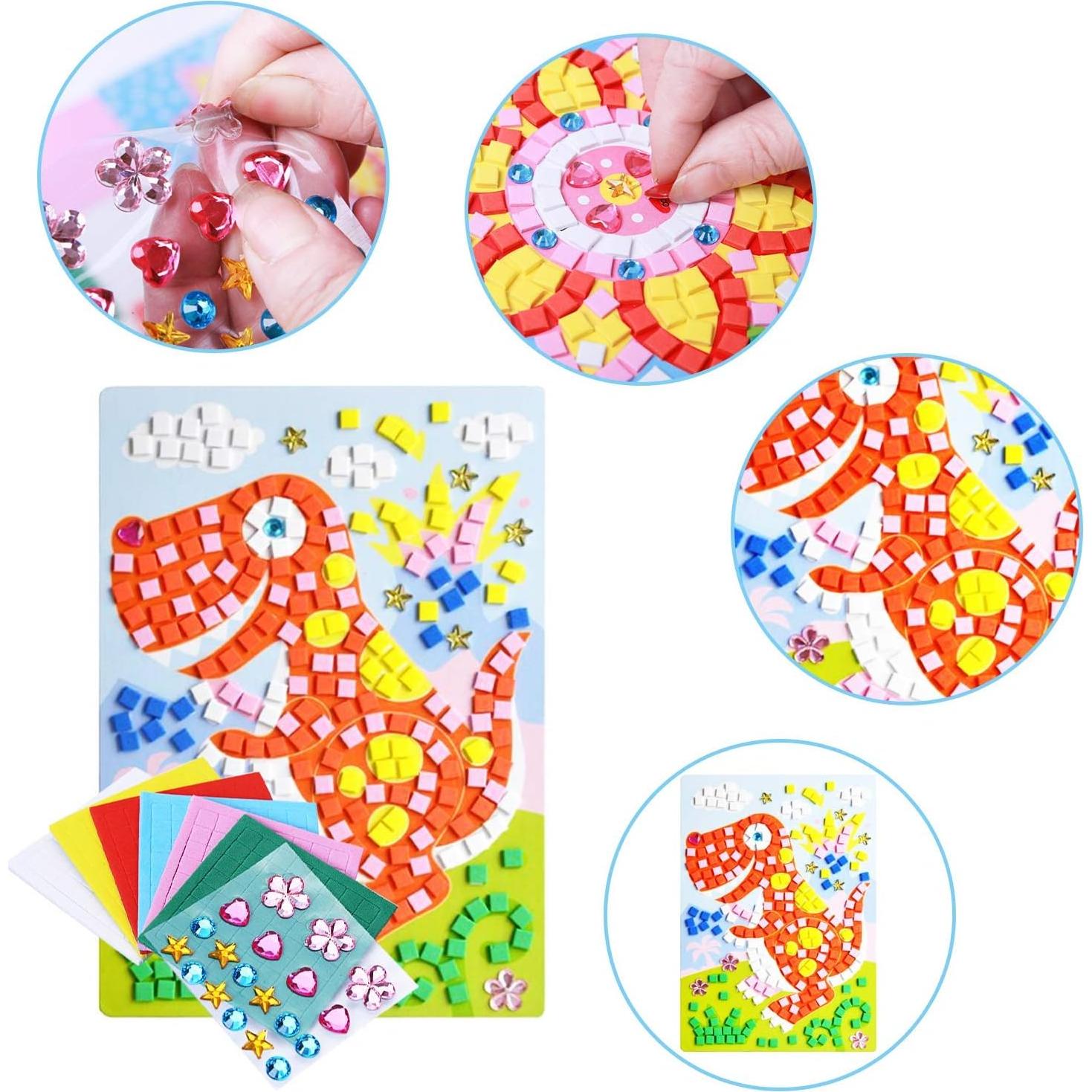 Kit de Arte de Mosaico CCINEE - 6 Pegatinas Educativas DIY