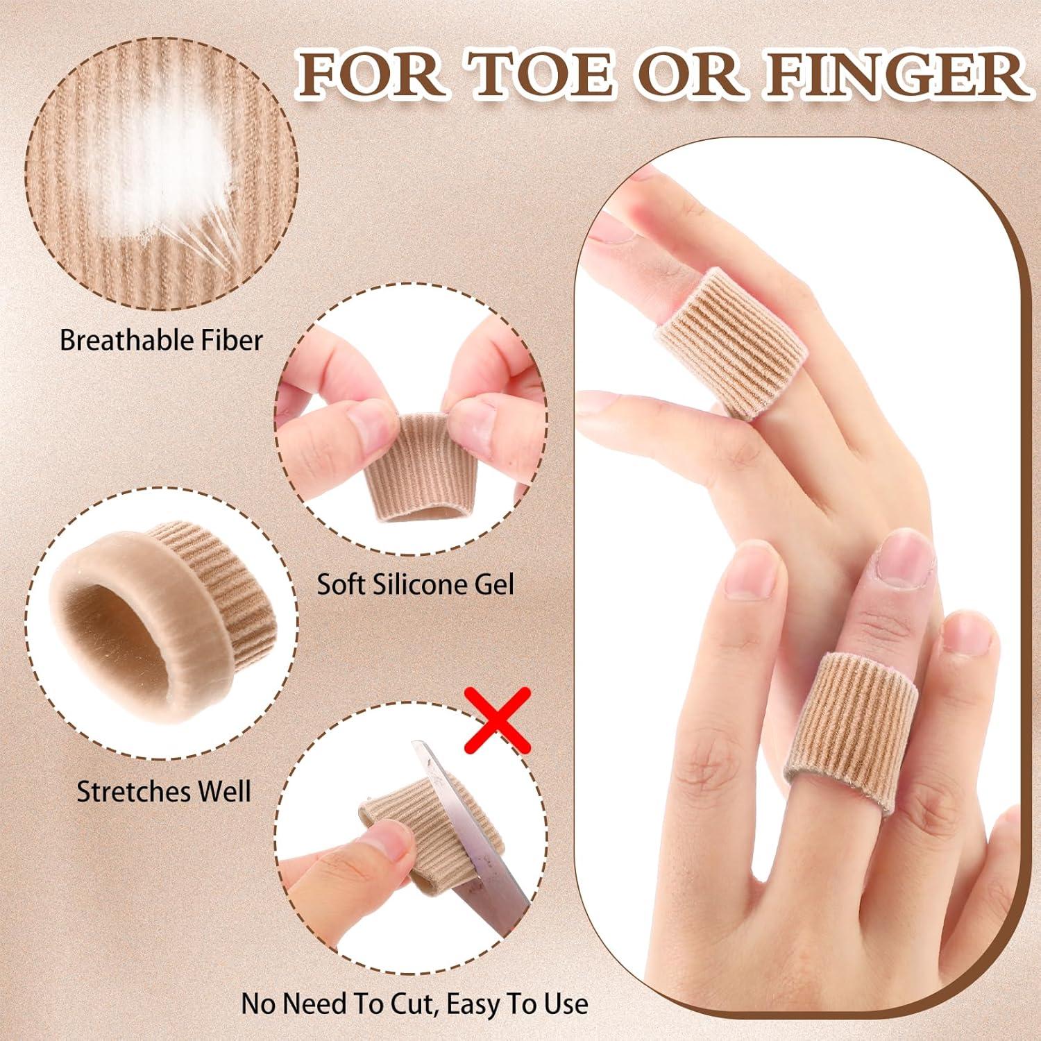 Blulu 24 Piezas Protectores de Gel para Dedos Pequeños
