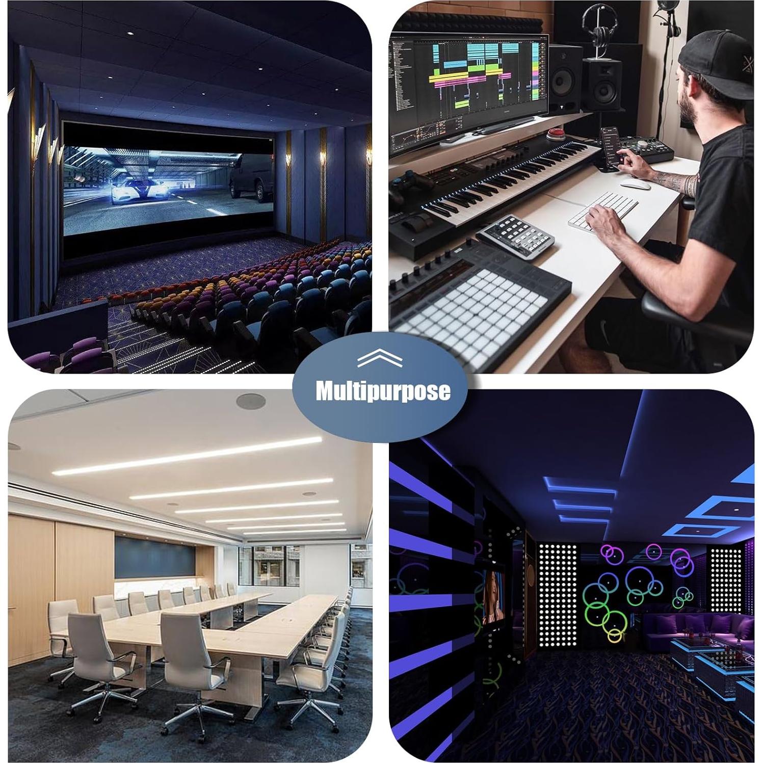 Paquete de 100 Paneles de Espuma Acústica Aislantes 30.48 cm