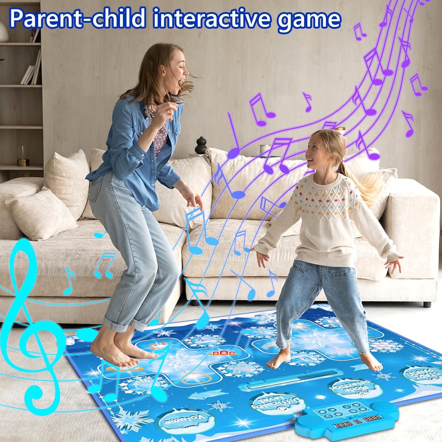 Alfombra de Baile Electrónica Jiaxin 2 Jugadores Azul 102x98 cm