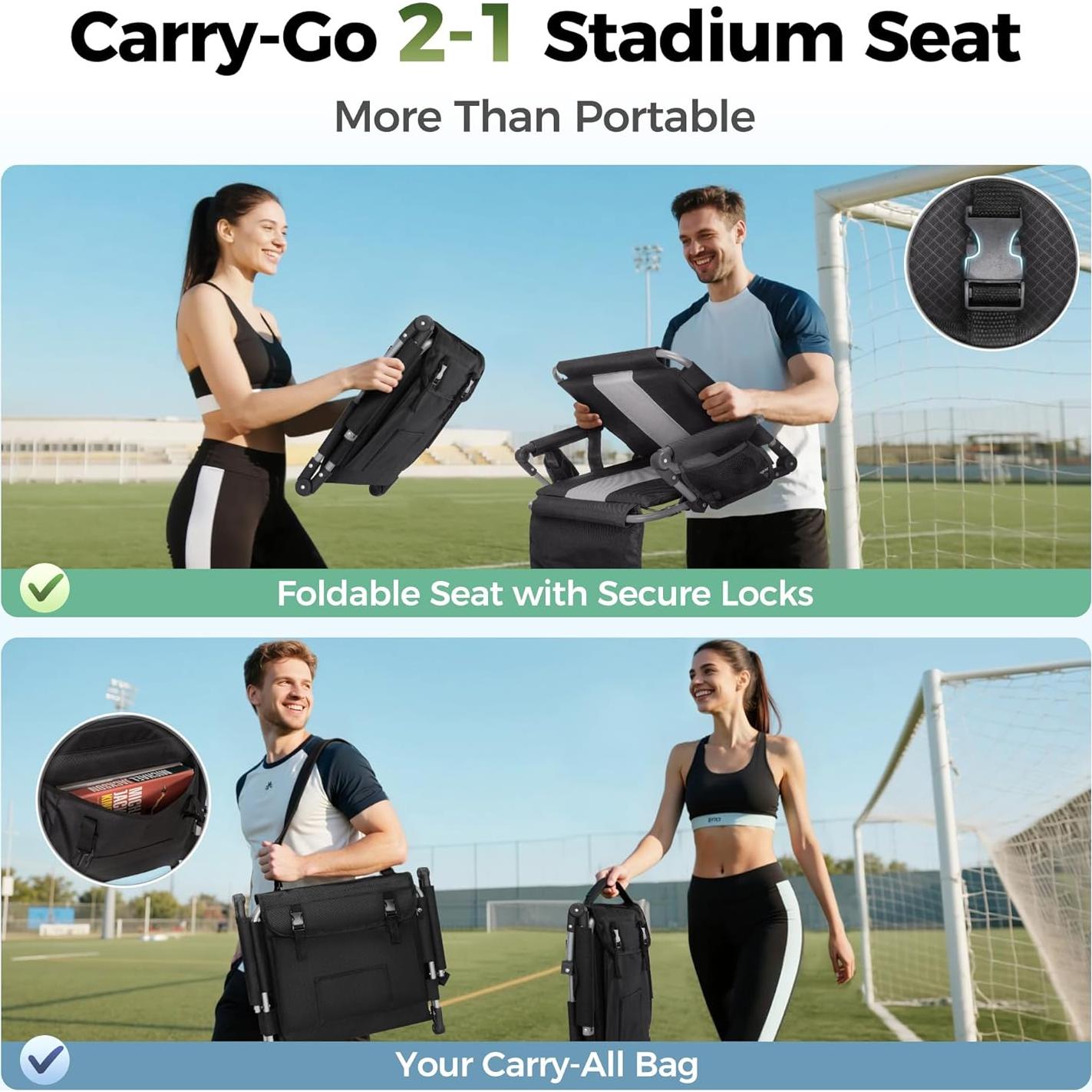 Silla de Estadio ALPHA CAMP con Respaldo y Reposabrazos