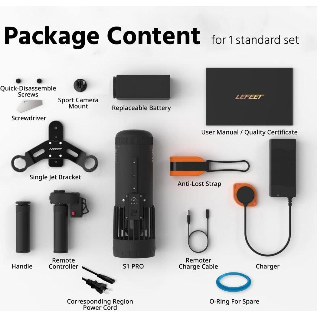 Scooter Submarino LEFEET S1 Pro con Batería Extra 2.49 kg