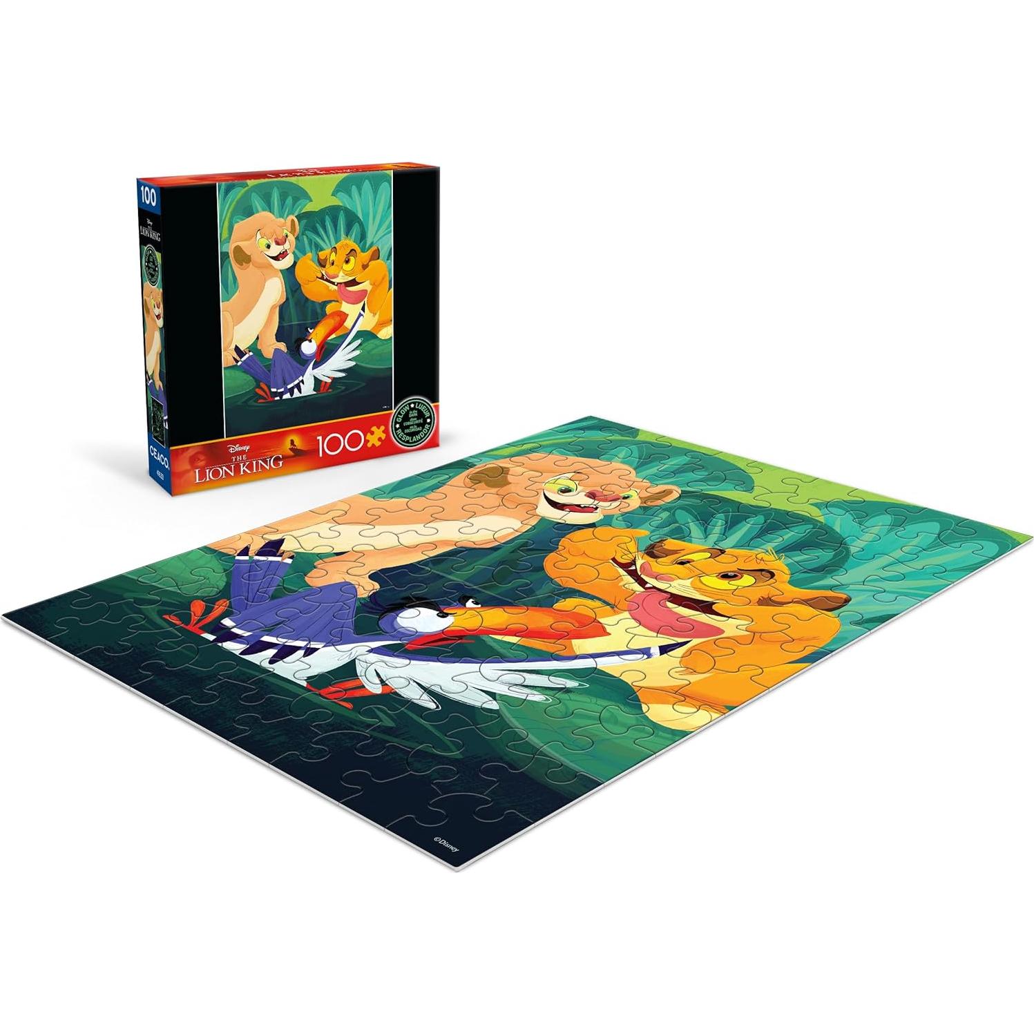 Rompecabezas Ceaco 100 Piezas El Rey León Brilla en la Oscuridad