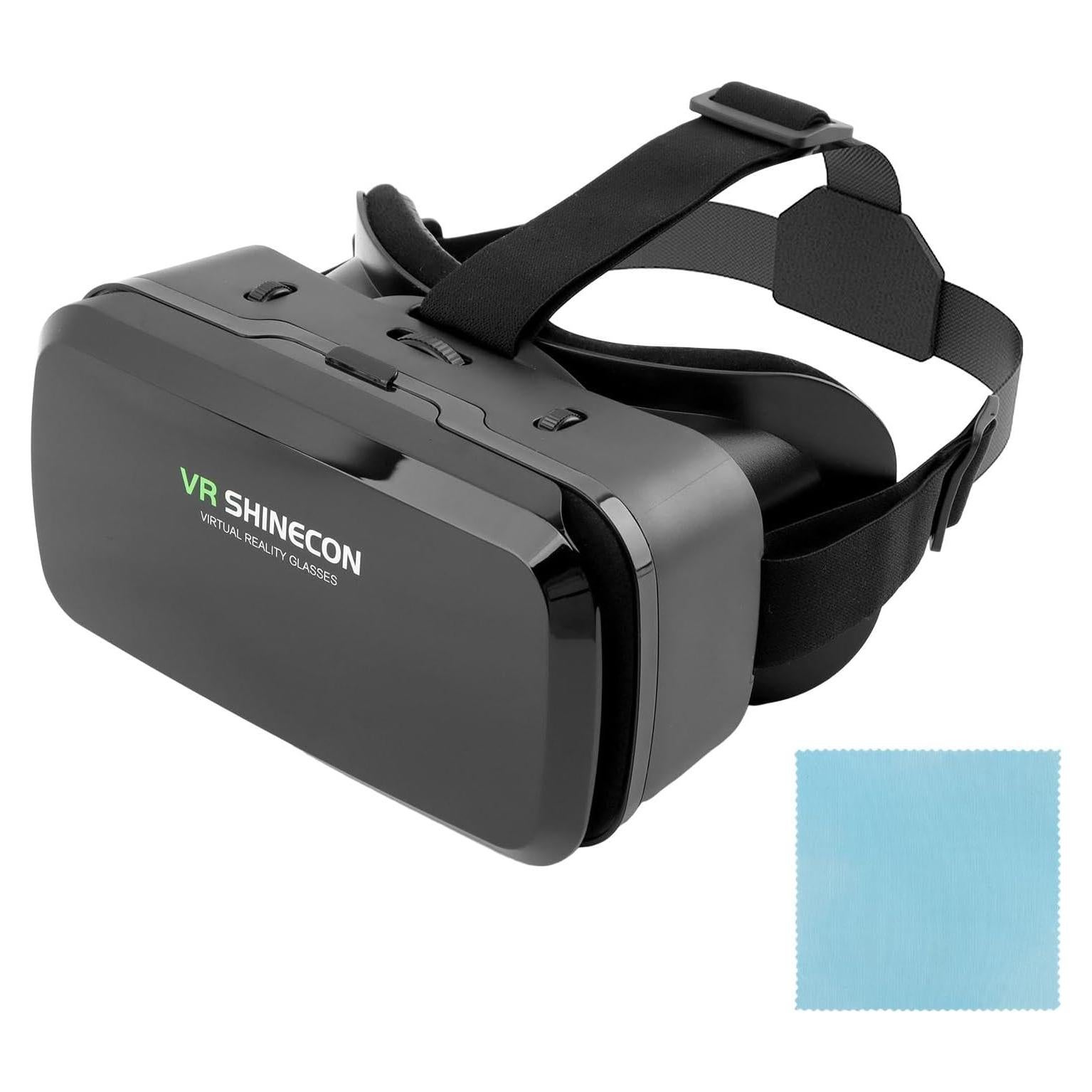 VR Headsets Virtual Reality Headsets for Phone Cell Phone 3D Glasses Helmets VR Goggles for TV Movies Video Games Support 4-6inches Mobile Screen,100° Large Viewing Angle(Black)