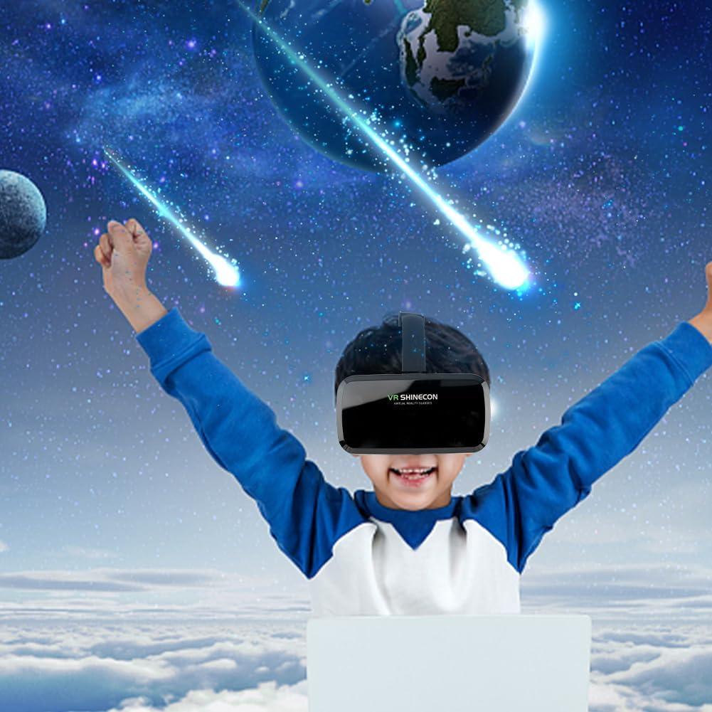 VR Headsets Virtual Reality Headsets for Phone Cell Phone 3D Glasses Helmets VR Goggles for TV Movies Video Games Support 4-6inches Mobile Screen,100° Large Viewing Angle(Black)