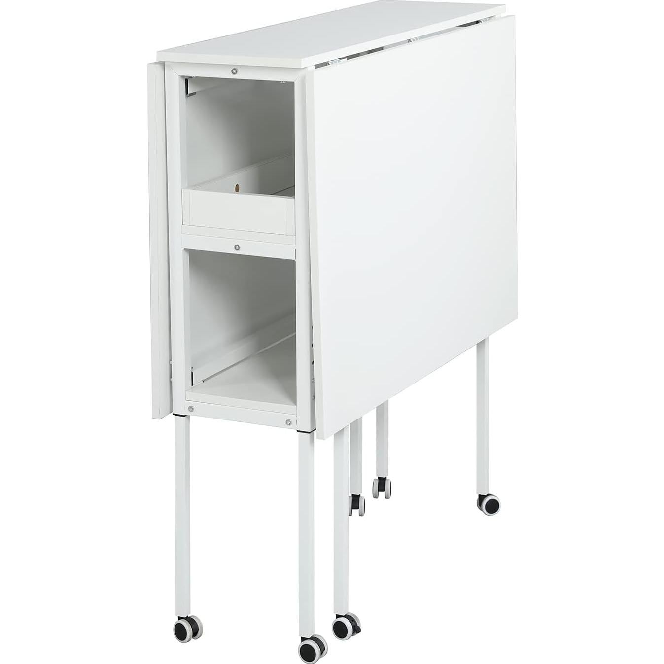 Mesa de Manualidades Ajustable MELLCOM con Estantes 146.1x90.2cm