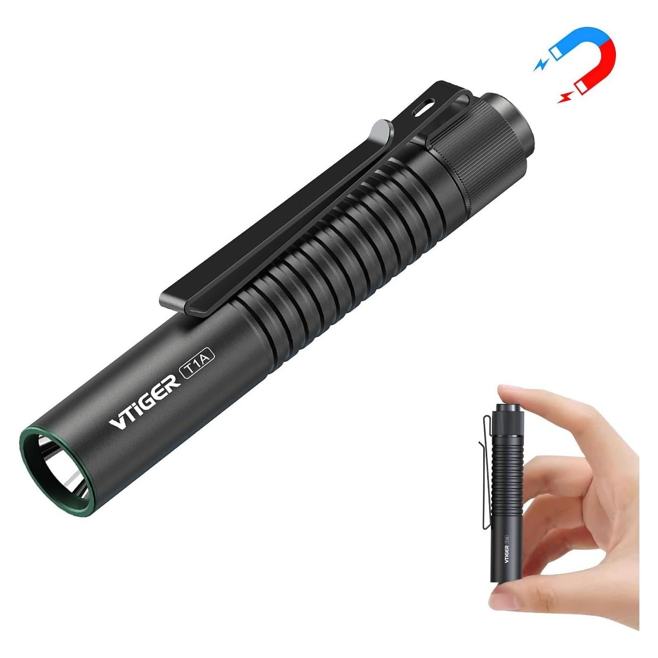 Linterna EDC VTIGER T1A Recargable 1300 Lúmenes Compacta