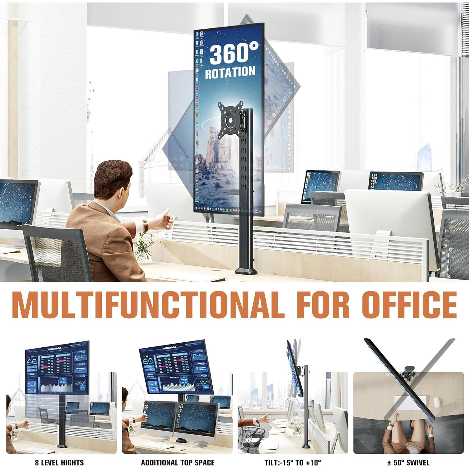 Soporte de Monitor HEMUD Alto Ajustable 27-42" hasta 35kg