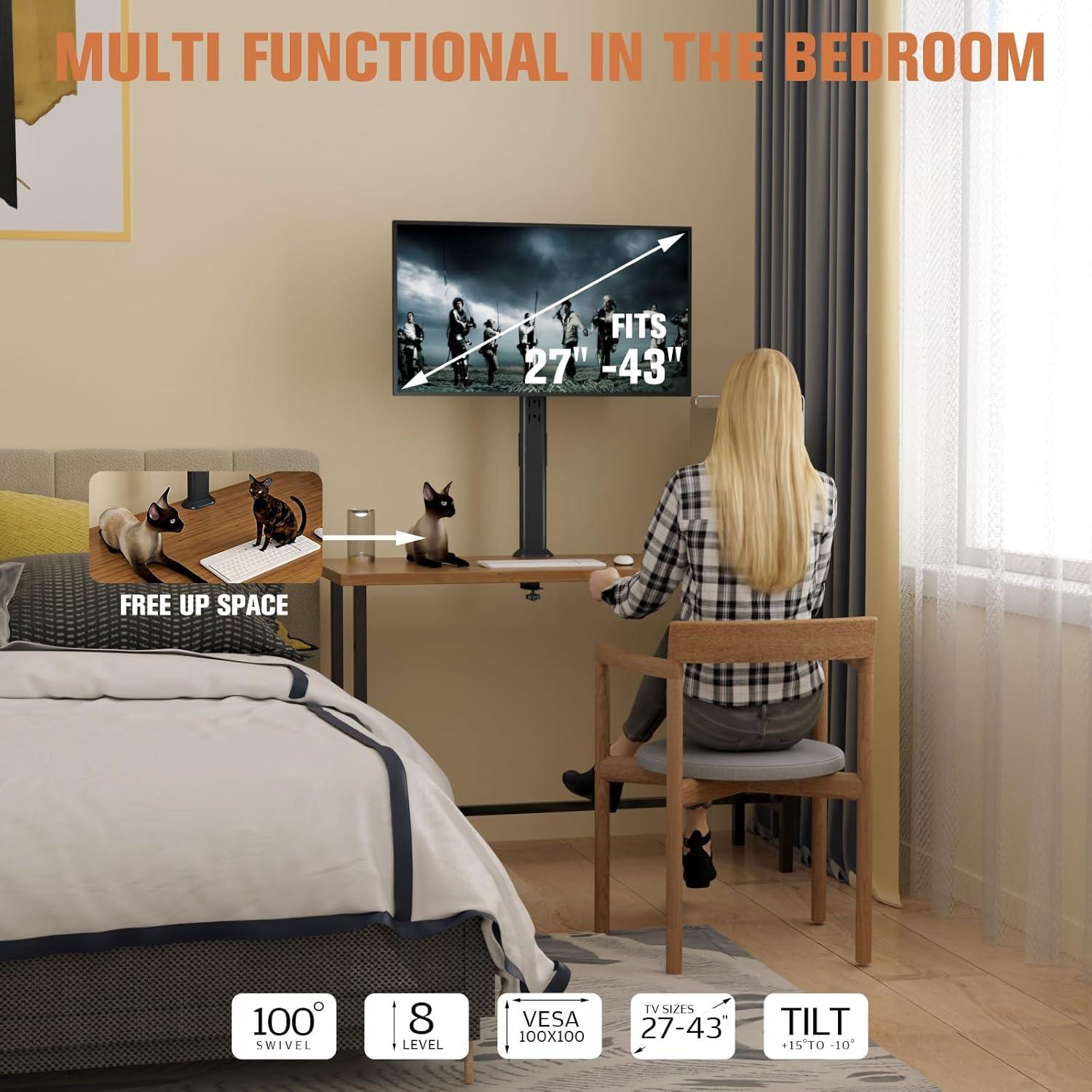 Soporte de Monitor HEMUD Alto Ajustable 27-42" hasta 35kg