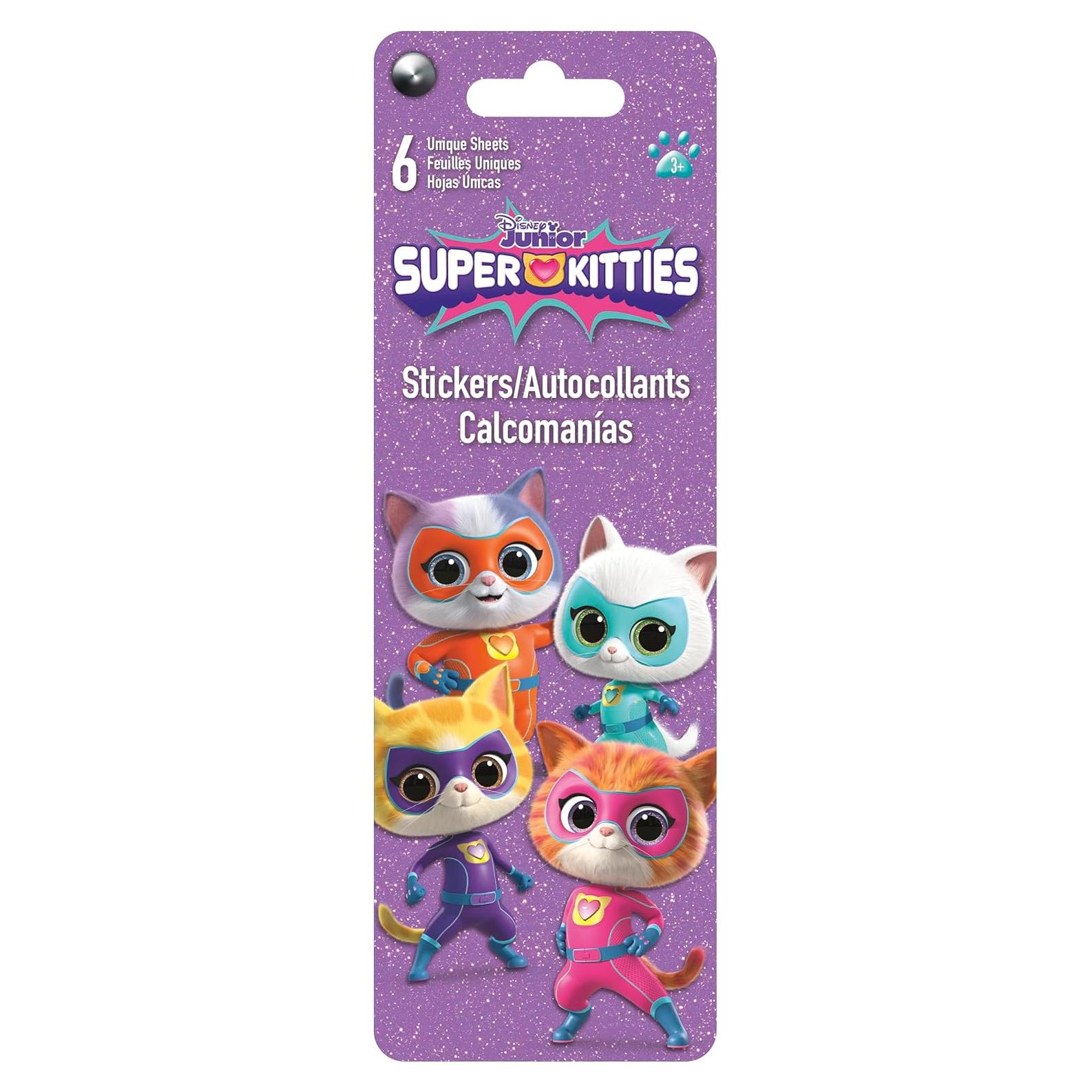 Stickers Disney Super Kitties Sandylion - 6 Hojas Multicolor