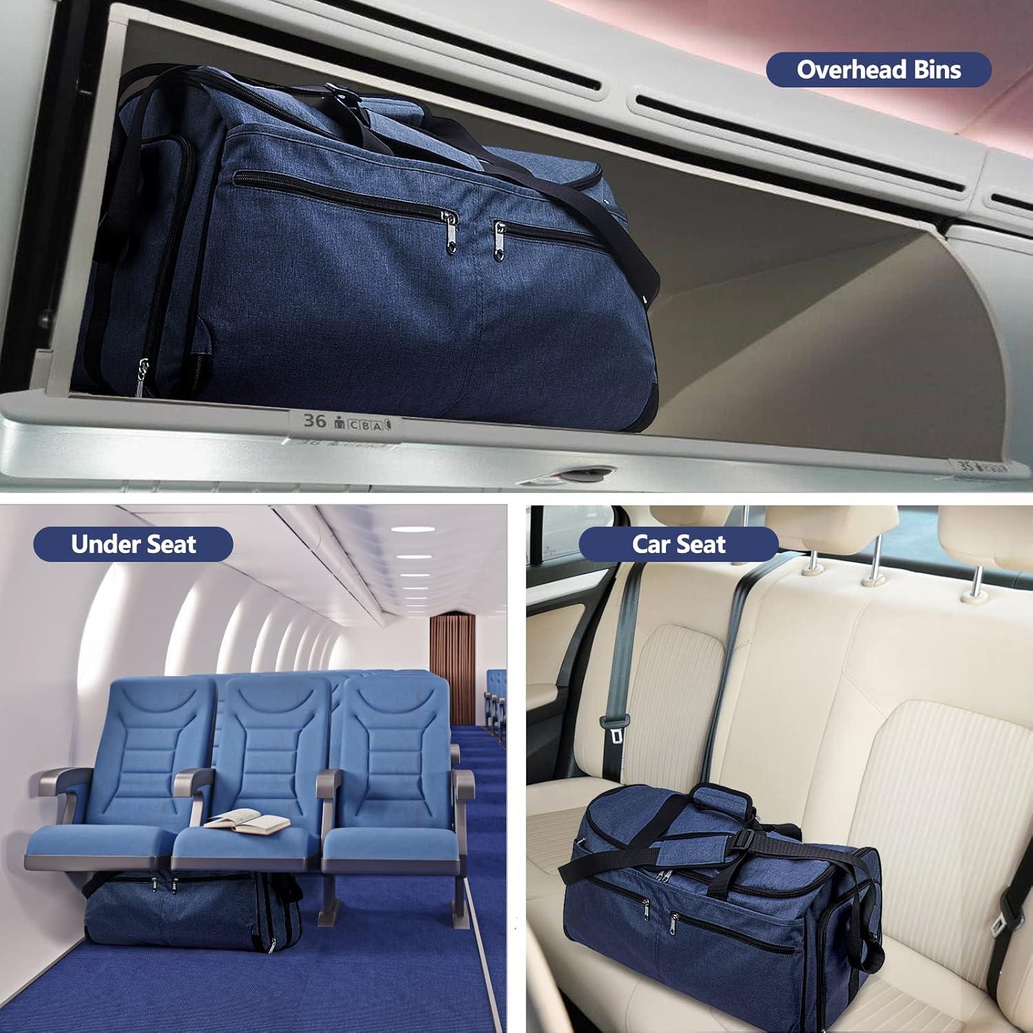 Bolsa de Ropa de Mano Bukere 2 en 1 Azul 55L para Viajar