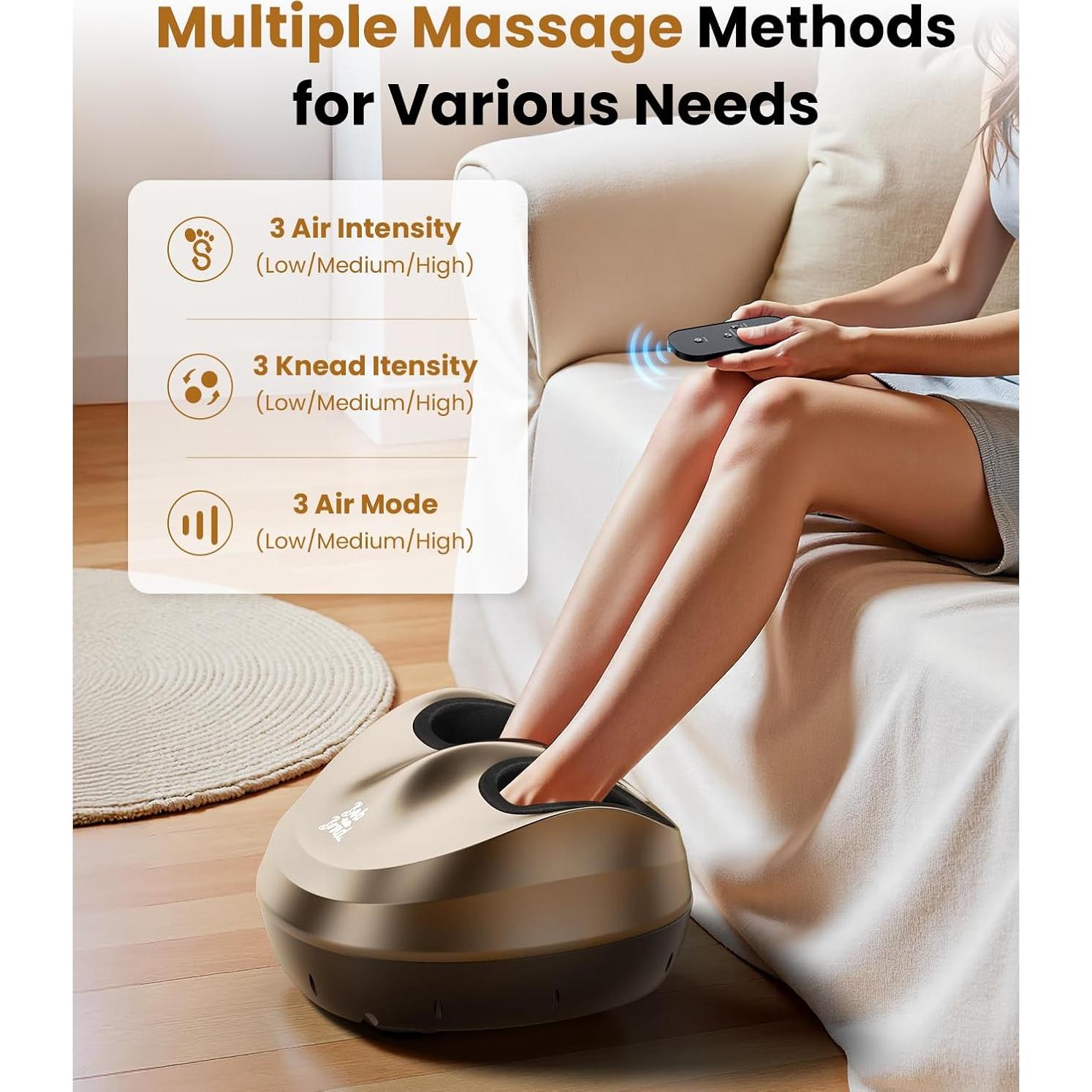 Masajeador de pies eléctrico Bob y Brad 721 con calor y control remoto