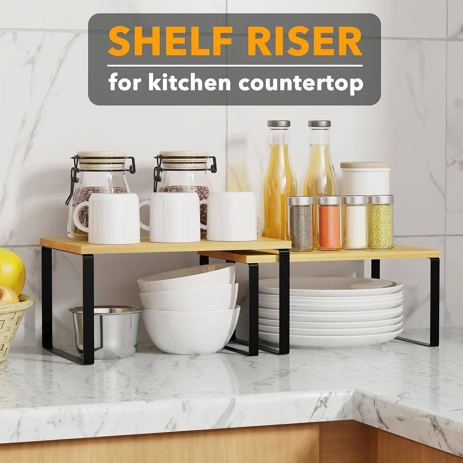 Organizadores de Estantes SpaceAid 2 Paquetes Ajustables Cocina