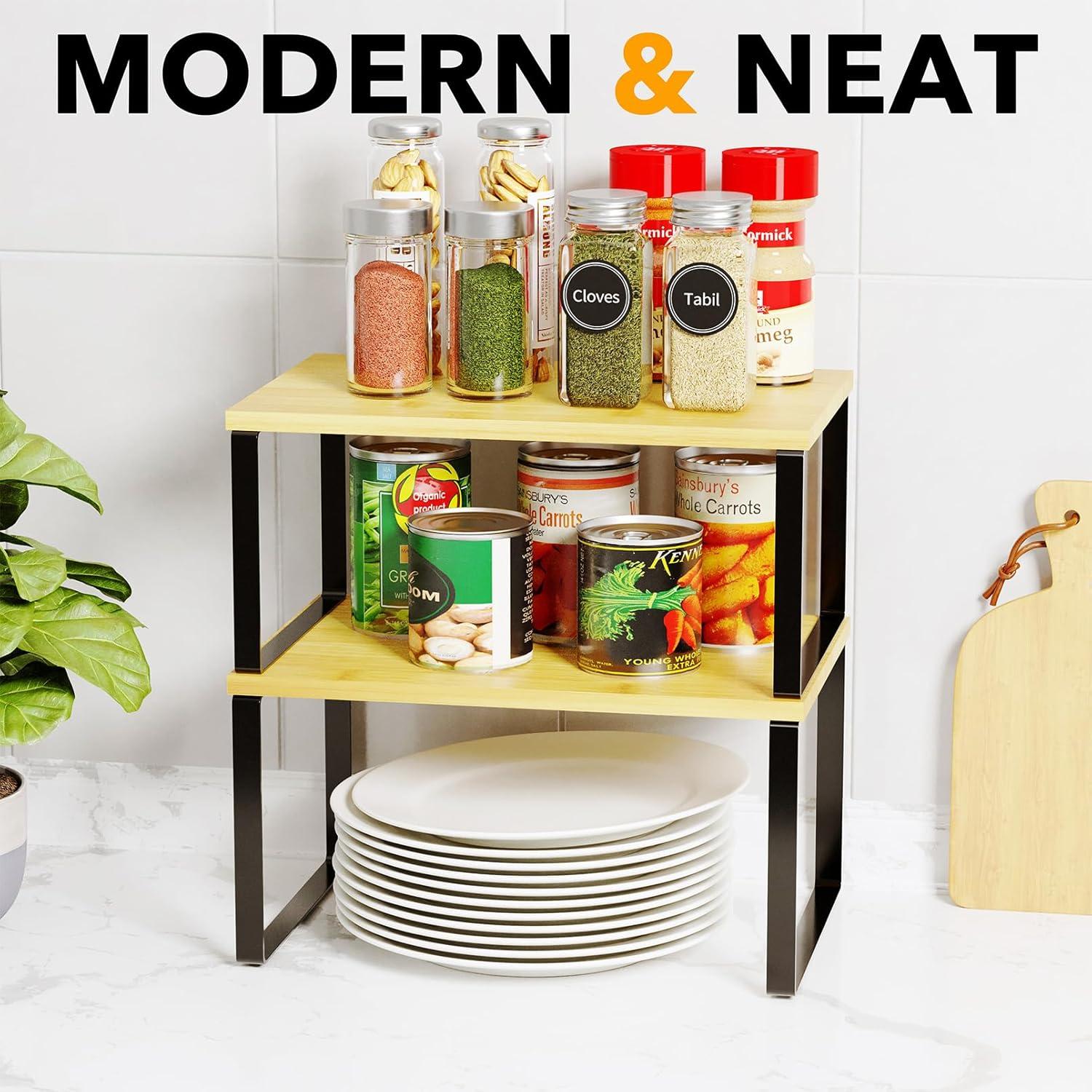 Organizadores de Estantes SpaceAid 2 Paquetes Ajustables Cocina