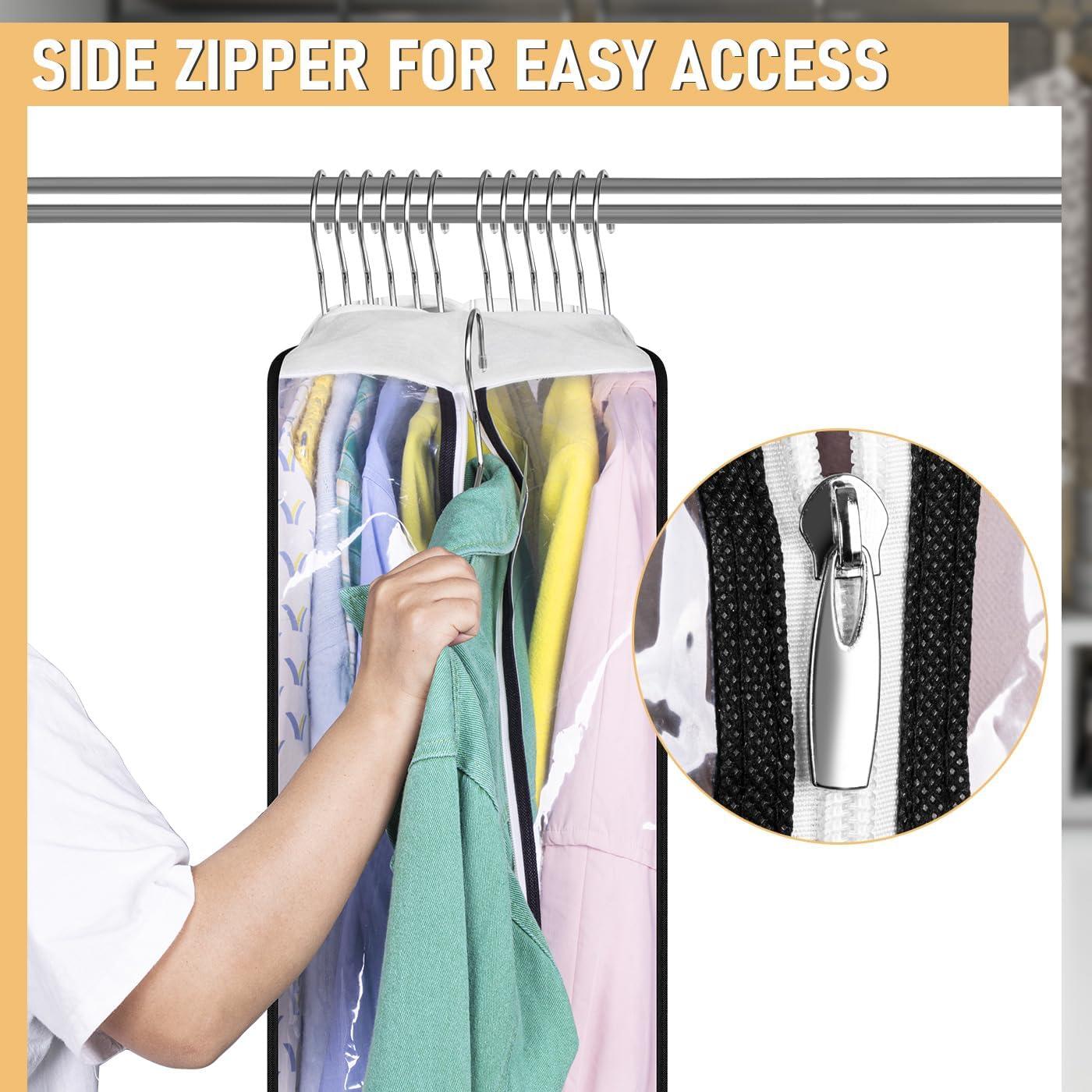 Bolsas de Ropa Transparentes MISSLO 32" con Cremallera - 3 Paquetes