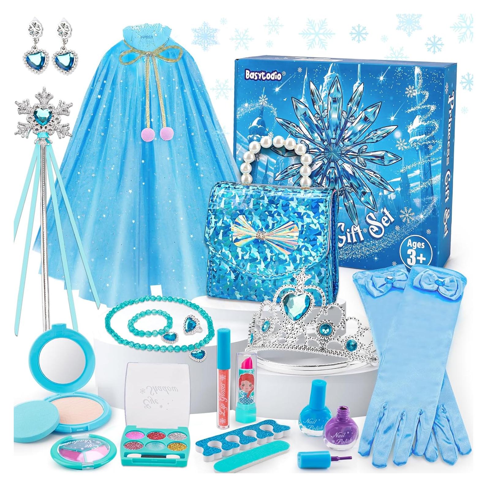 Conjunto de Maquillaje y Disfraz Frozen Basytodio 3-6 Años