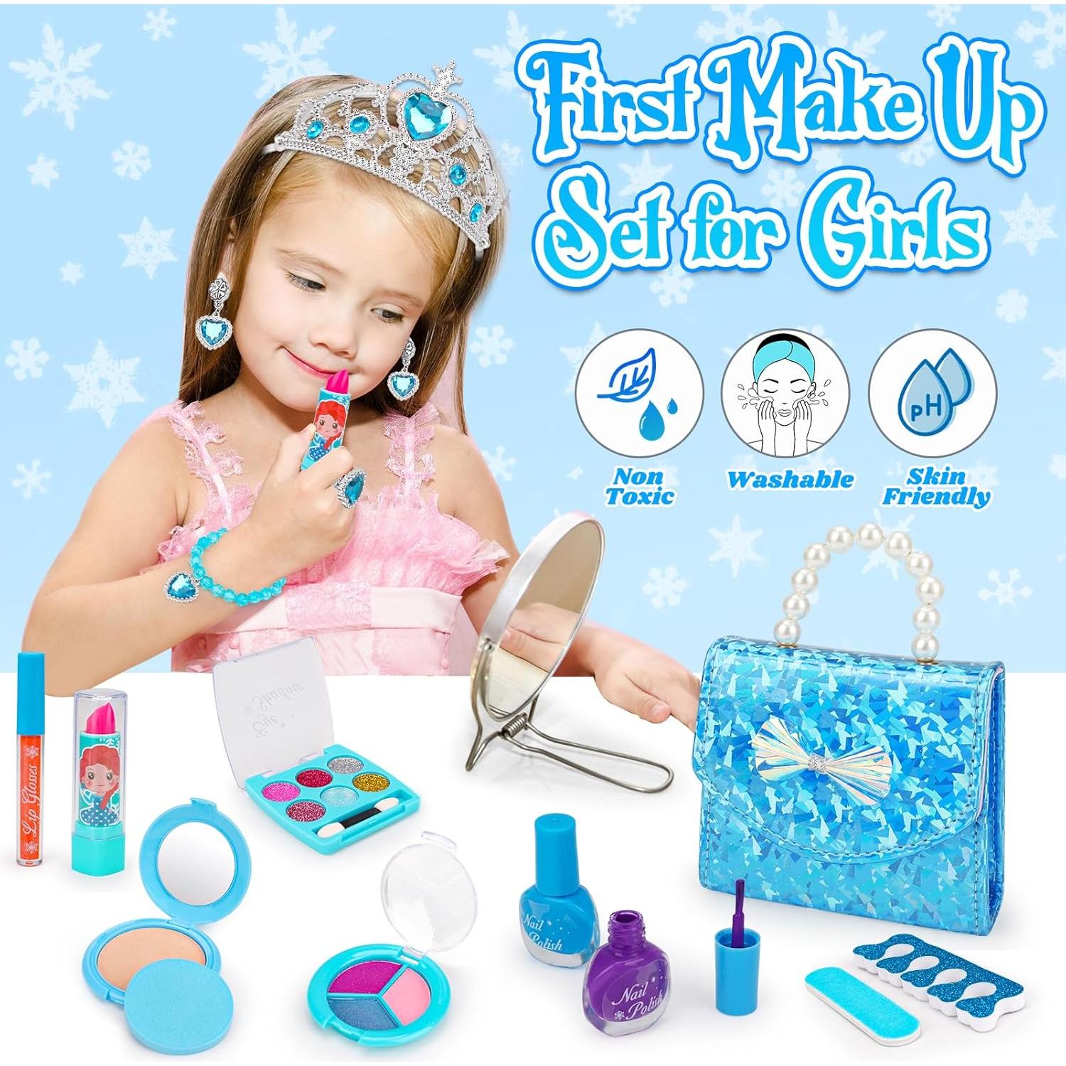 Conjunto de Maquillaje y Disfraz Frozen Basytodio 3-6 Años