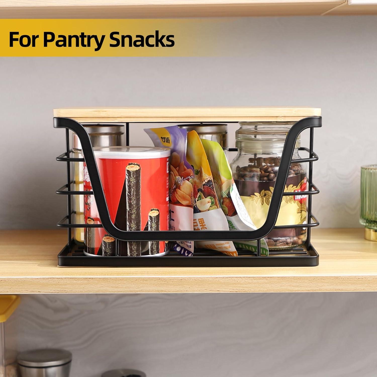 Soporte de Bolsa de Basura ALOCEO Pequeño con Tapa de Bambú