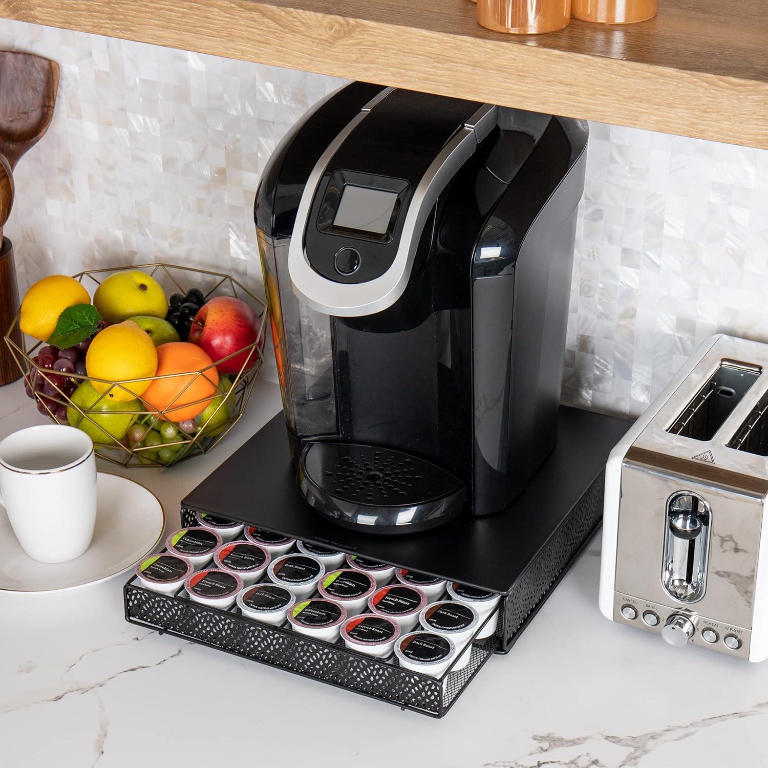 Organizador de Cápsulas de Café Mind Reader 36 Capacidad Metal Negro