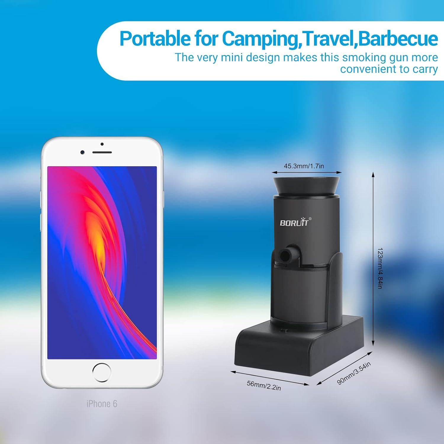 Pistola de Humo BORUIT SK305 Portátil para Cócteles y BBQ