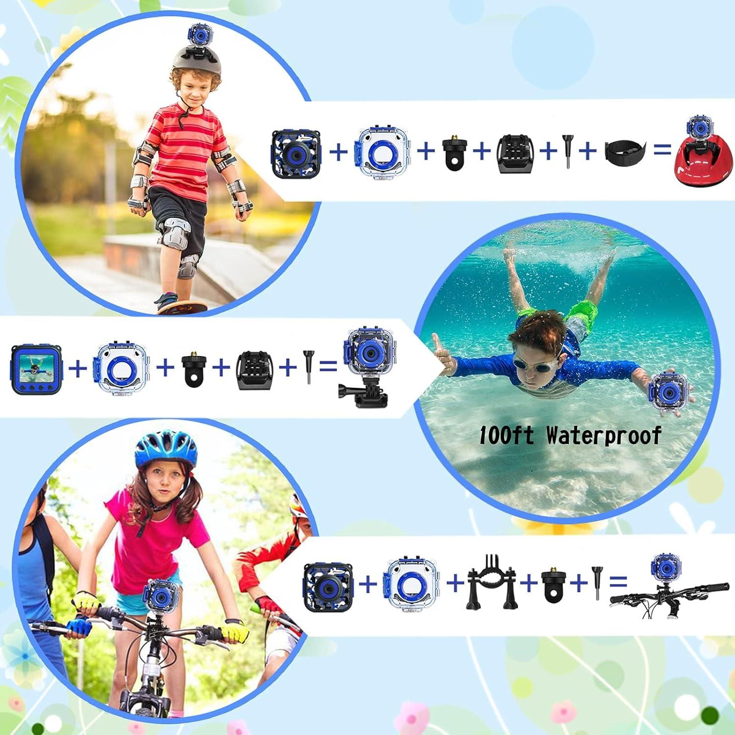 Cámara Digital Impermeable PROGRACE para Niños 5MP HD 30m