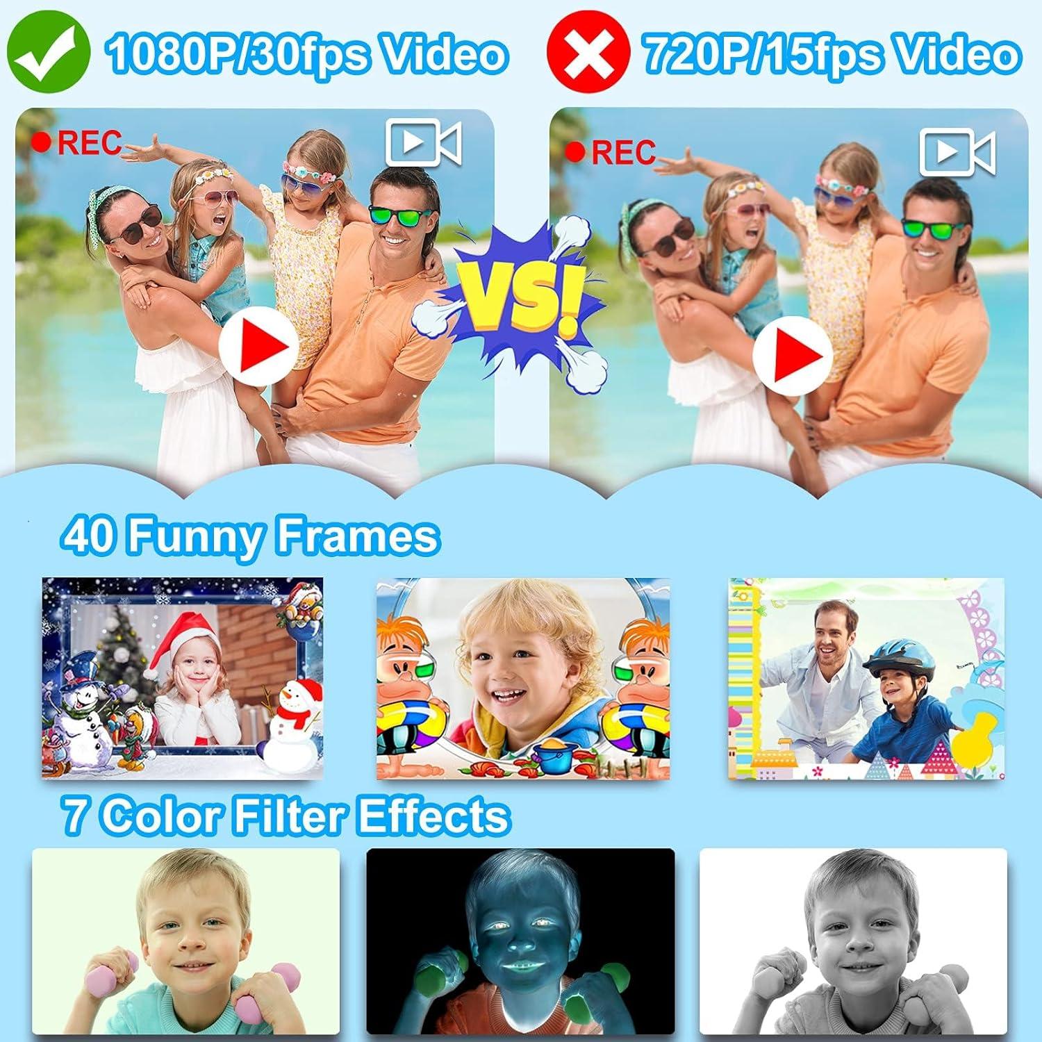 Cámara Digital Impermeable PROGRACE para Niños 5MP HD 30m