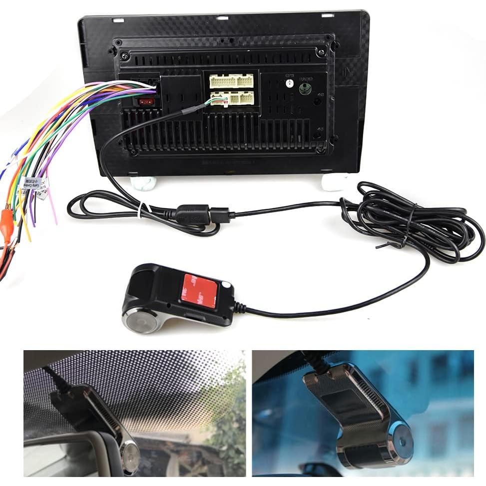 UNITOPSCI USB Car DVR Camera Video Recorder, USB Dash Cam, WDR Full HD Dash Camera Car Driving Recorder with 64GB Micro SD Card, 170° Wide Angle, Loop Recording Night Vision ADAS 24Hours Monitor