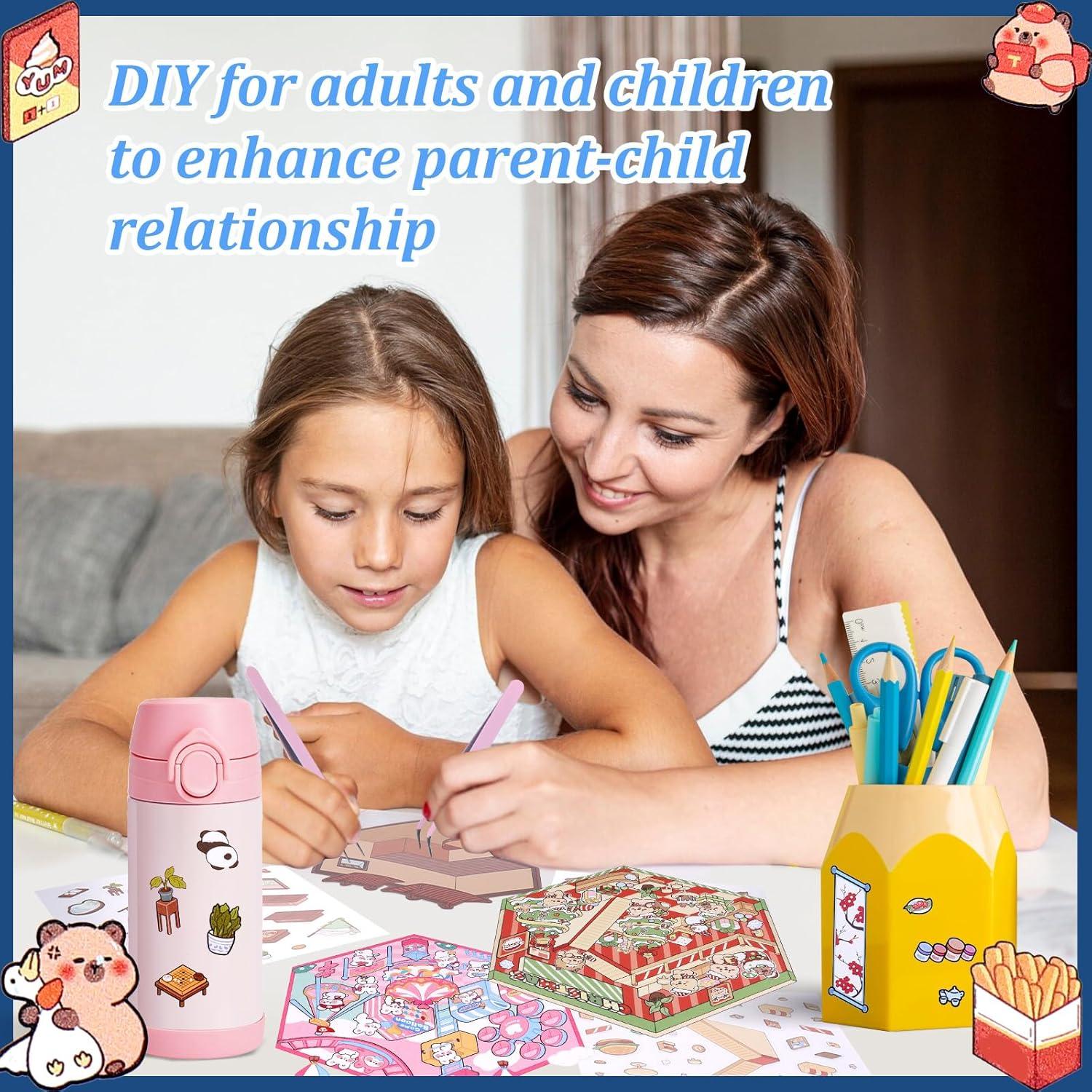 Pegatinas 3D DIY XANGNIER - 4 Conjuntos Creativos para Todos