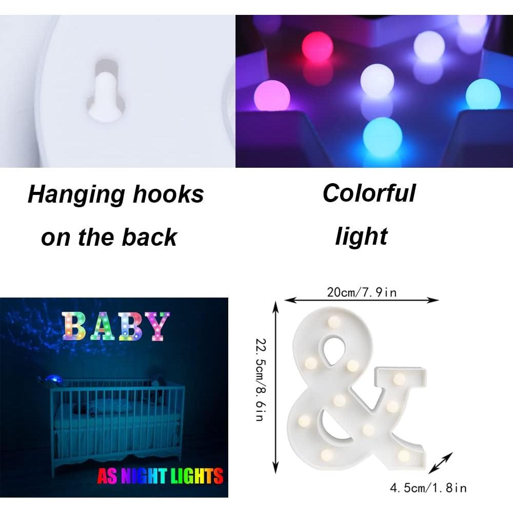 Luz de Letras LED Colorida Oycbuzo con Control Remoto