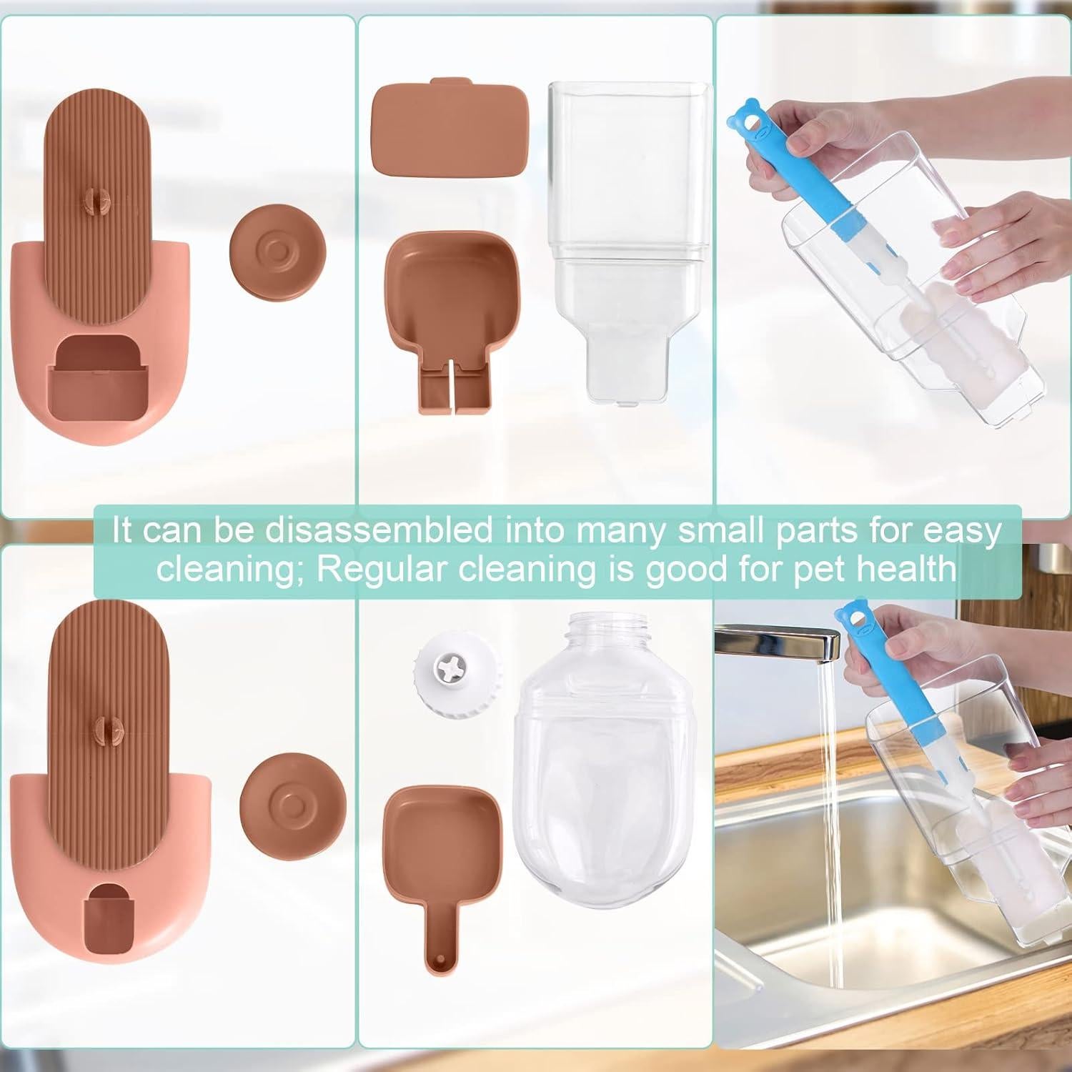 Dispensador Automático de Comida y Agua Colgante Borunhe 1.04L