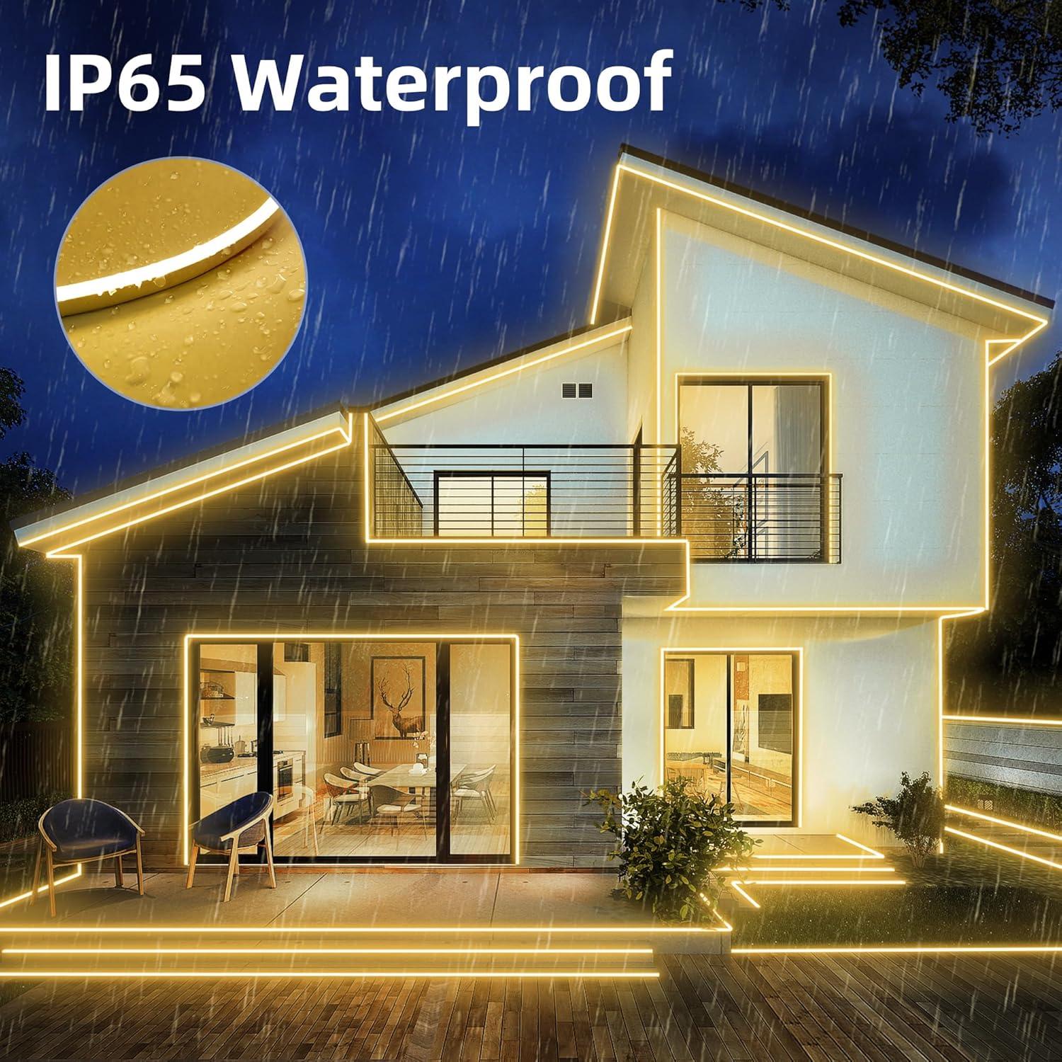 Luces de Cuerda de Neón LED ELOUYCKE 10m Blanca Cálida Regulable