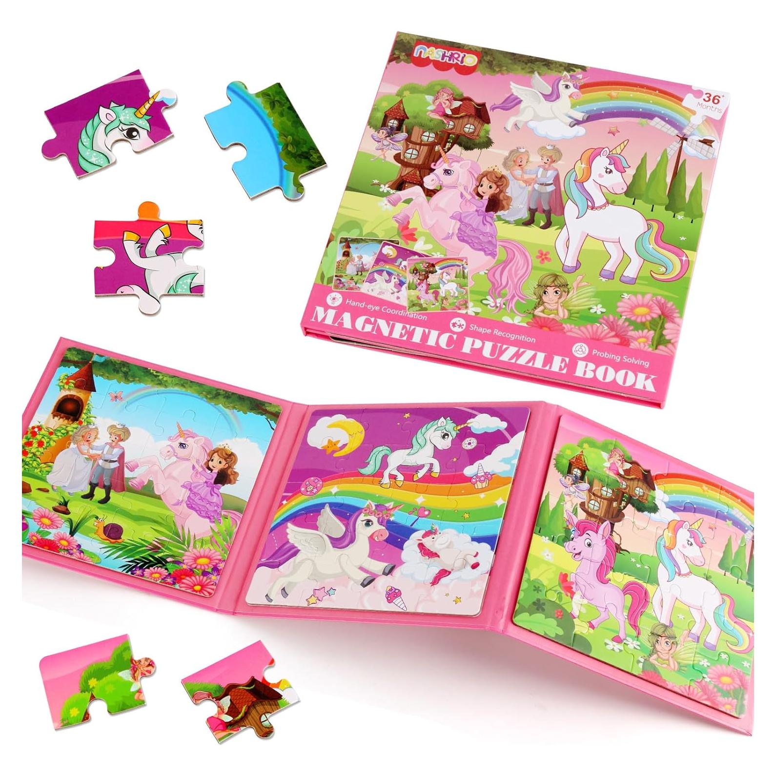 Rompecabezas Magnéticos NASHRIO 20 Piezas Princesa 3-6 Años