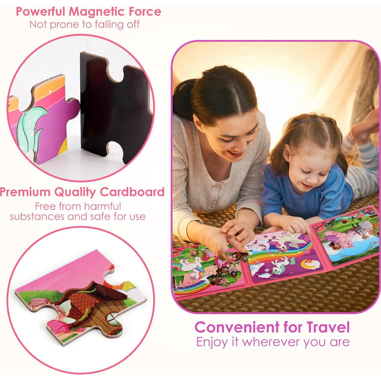 Rompecabezas Magnéticos NASHRIO 20 Piezas Princesa 3-6 Años