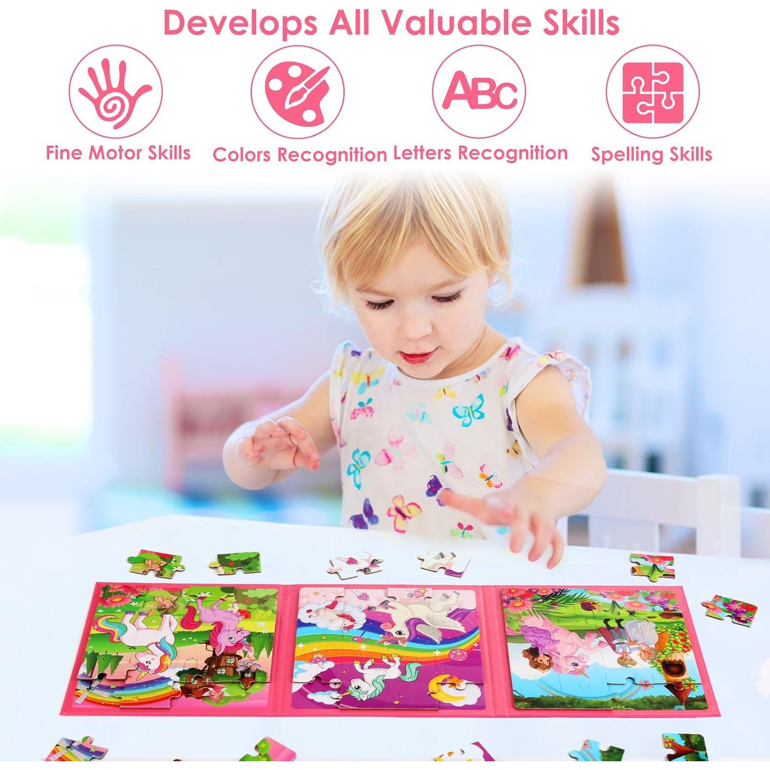 Rompecabezas Magnéticos NASHRIO 20 Piezas Princesa 3-6 Años