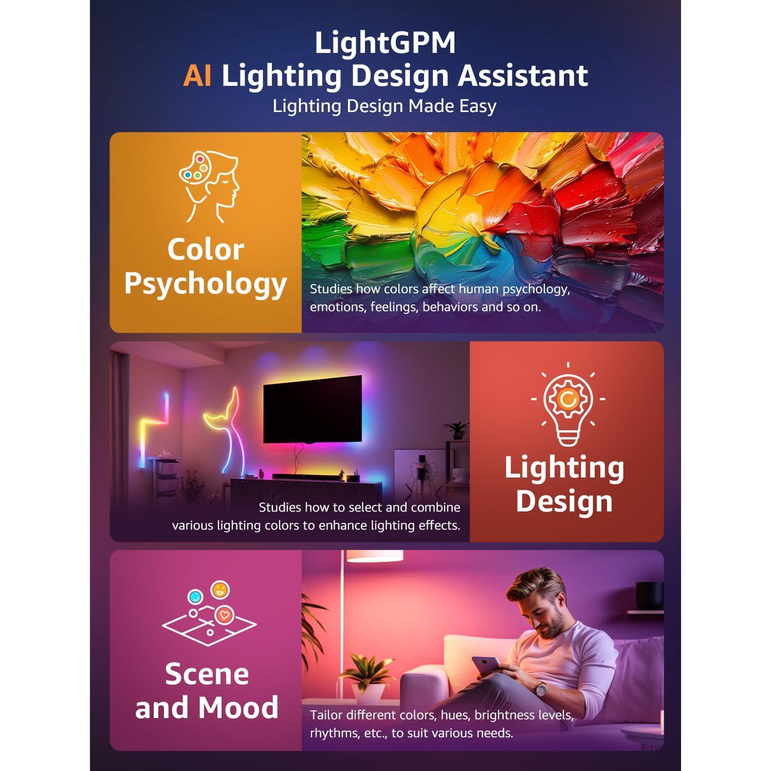 Luces de Cuerda RGB Inteligentes Lepro N1-AI 3m Control App