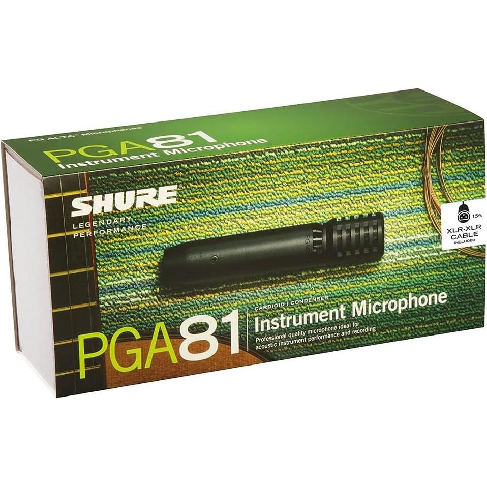 Micrófono de Condensador Shure PGA81 Cardioide con Cable XLR