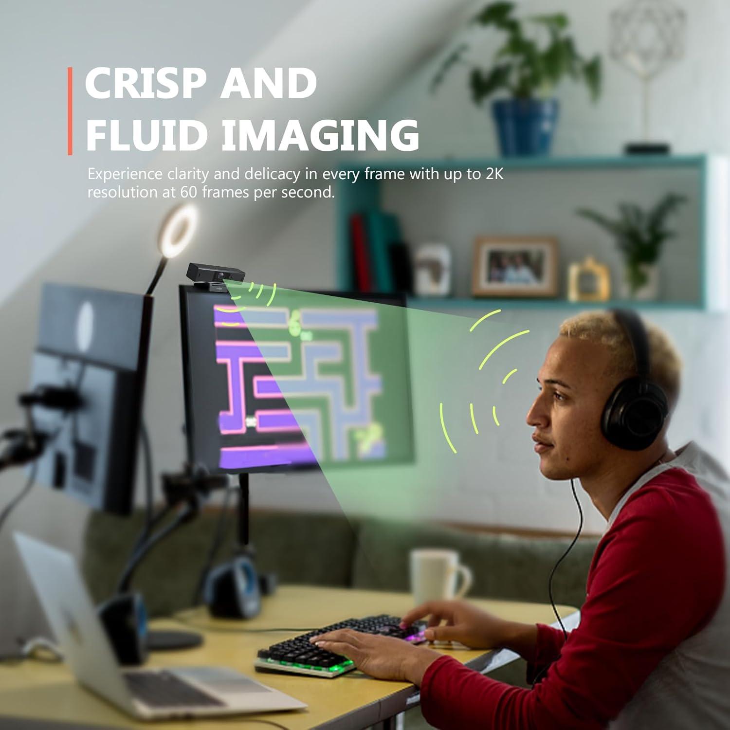 Webcam COOLPO Escritorio Compañero 1080p HD Enfoque Automático