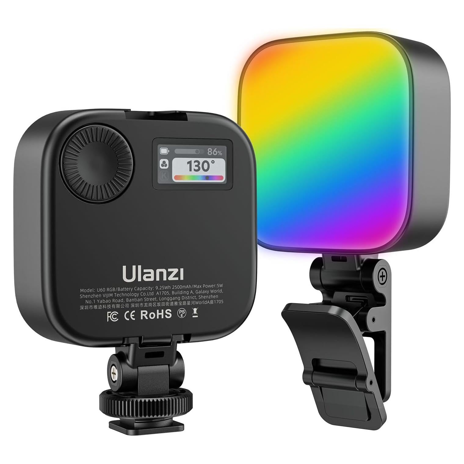 Ulanzi U60 Luz de Video RGB LED Portátil 2500-9000K