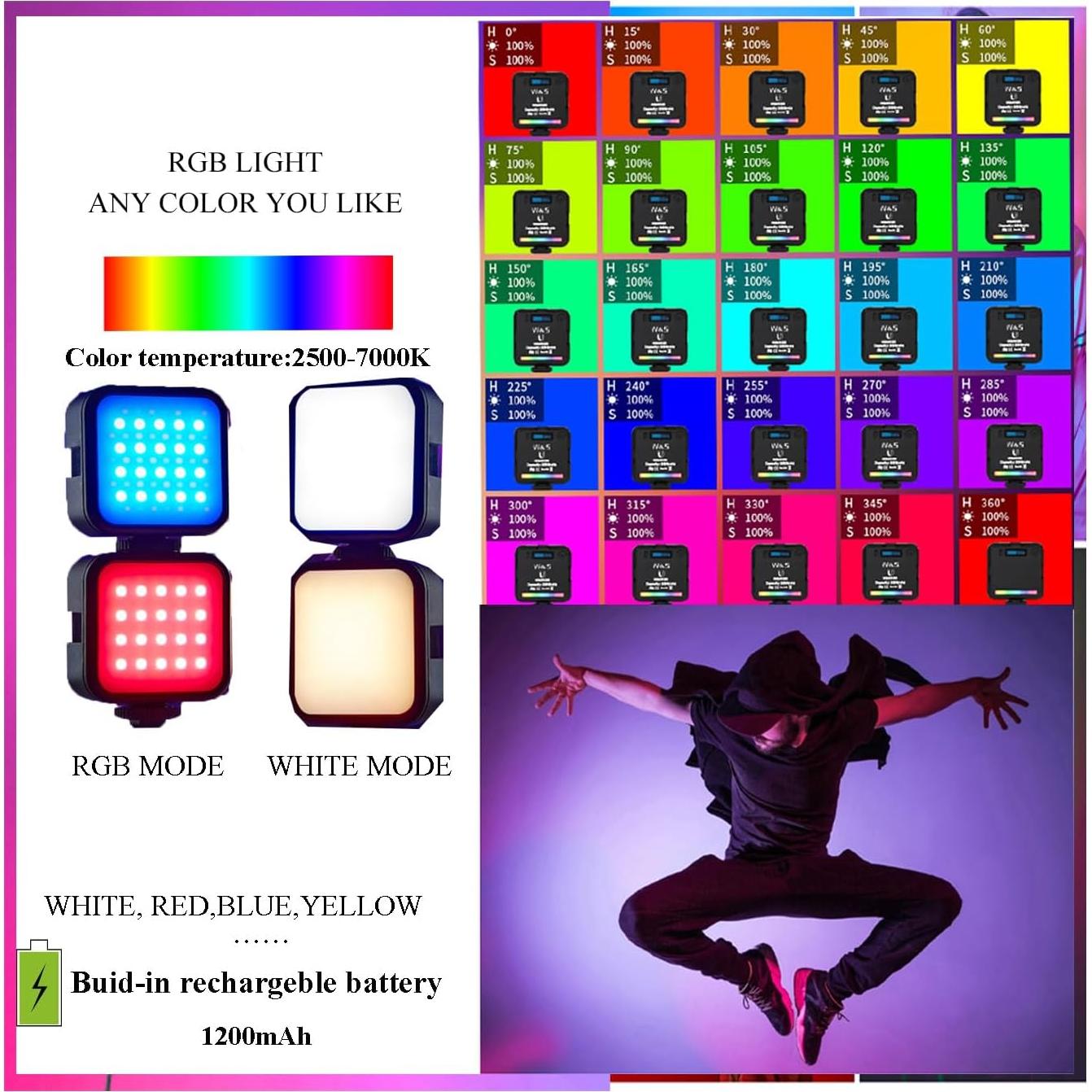 Kit de Vlogging Peanutech con Luz RGB, Trípode y Micrófono