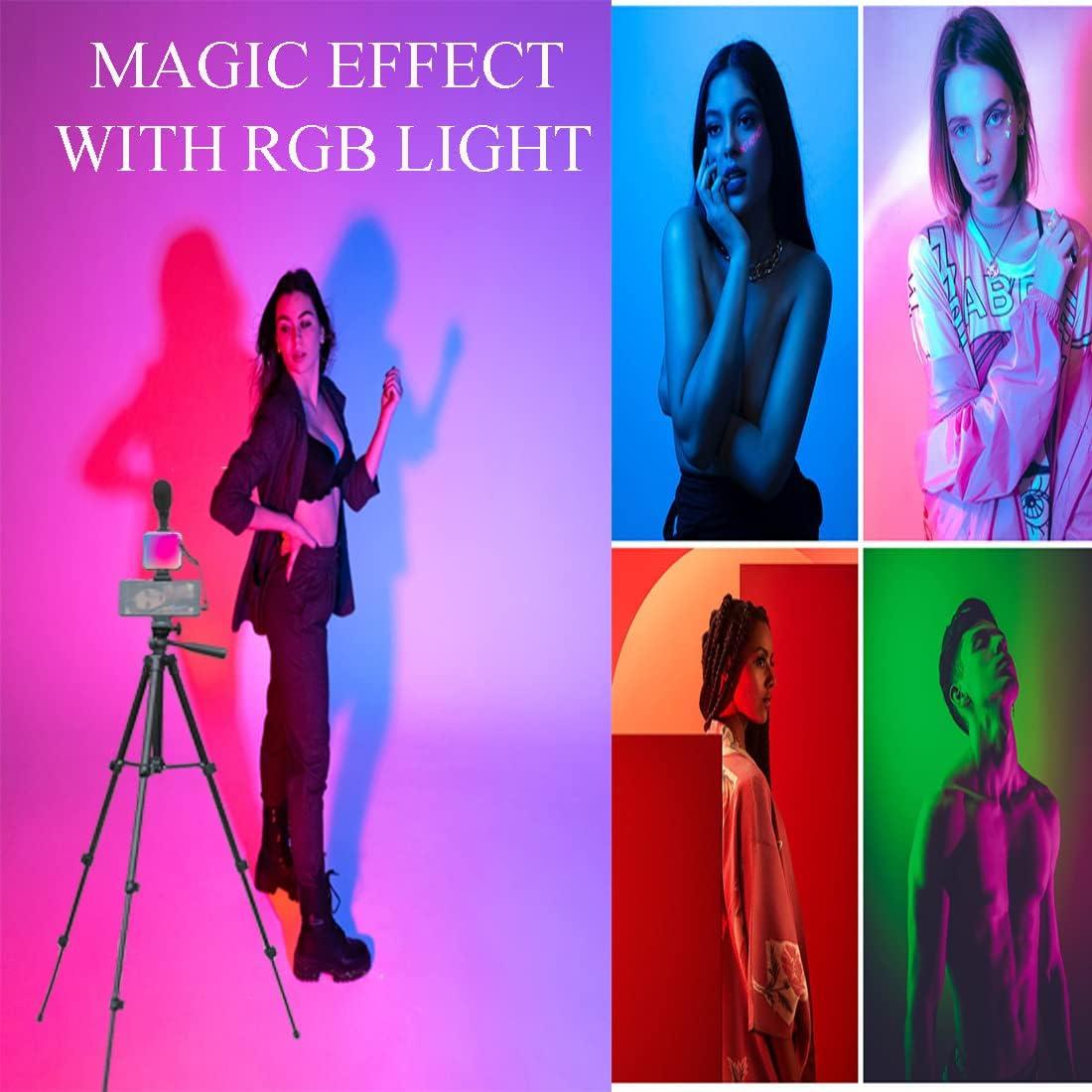 Kit de Vlogging Peanutech con Luz RGB, Trípode y Micrófono