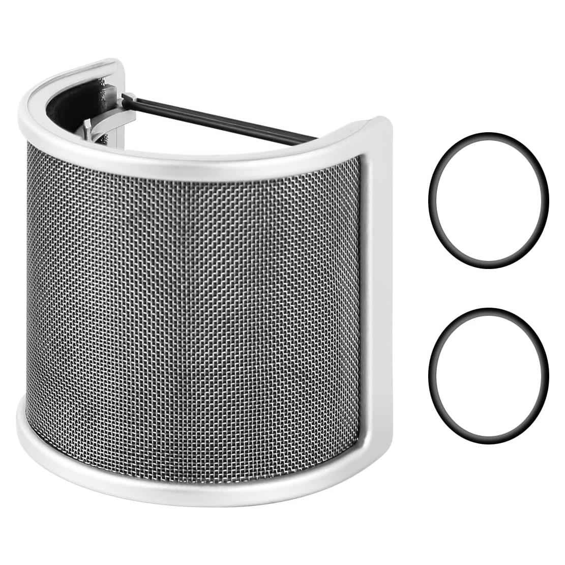 Filtro Pop Micfuns Plata para Micrófonos 45-63mm