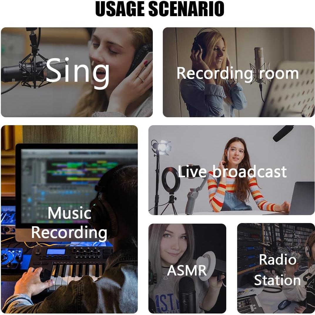 Filtro Pop Micfuns Plata para Micrófonos 45-63mm