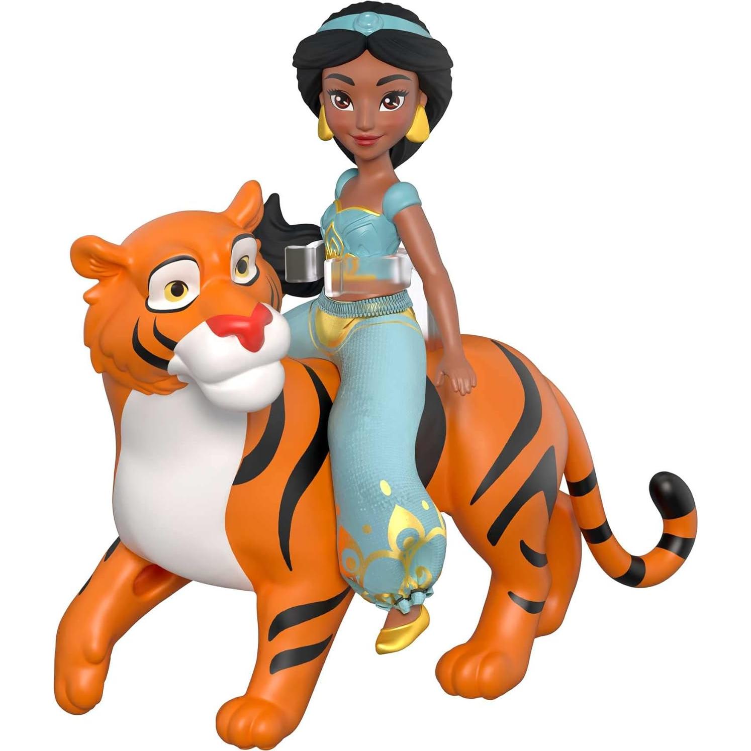 Muñeca Jasmine y Tigre Rajah Disney Aladino 10 cm Mattel