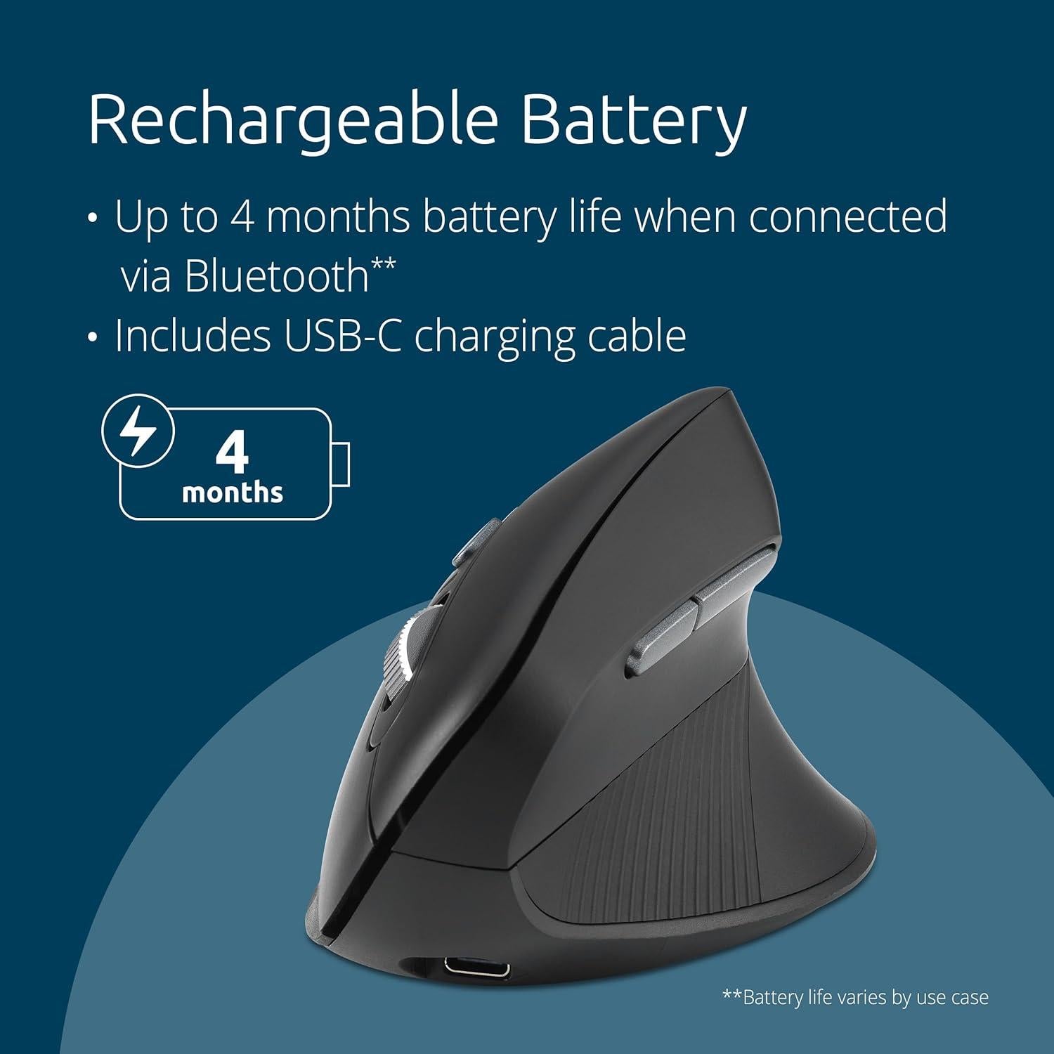 Ratón Inalámbrico Recargable Kensington MY630 EQ Ergonómico