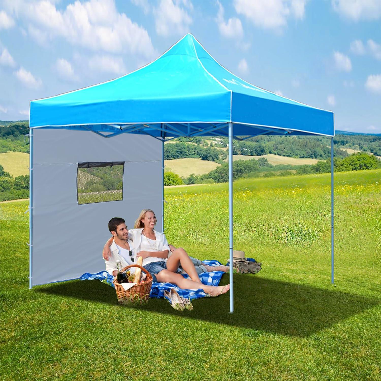 Pared Lateral Instantánea REDCAMP para Carpa 10x3 m Caqui/Azul/Blanco/Negro