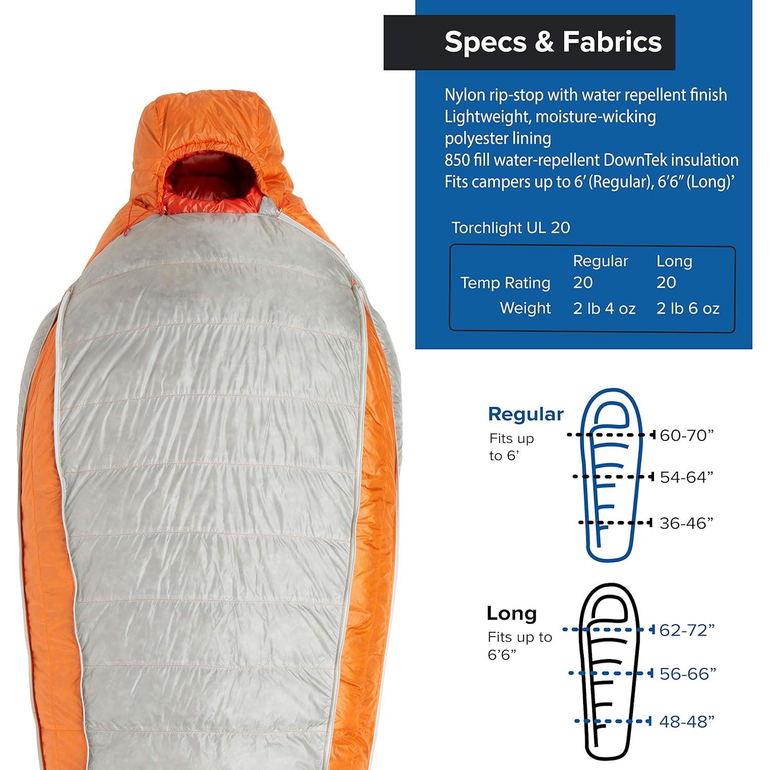 Saco de Dormir Mummy Expandible Big Agnes Torchlight UL 20°