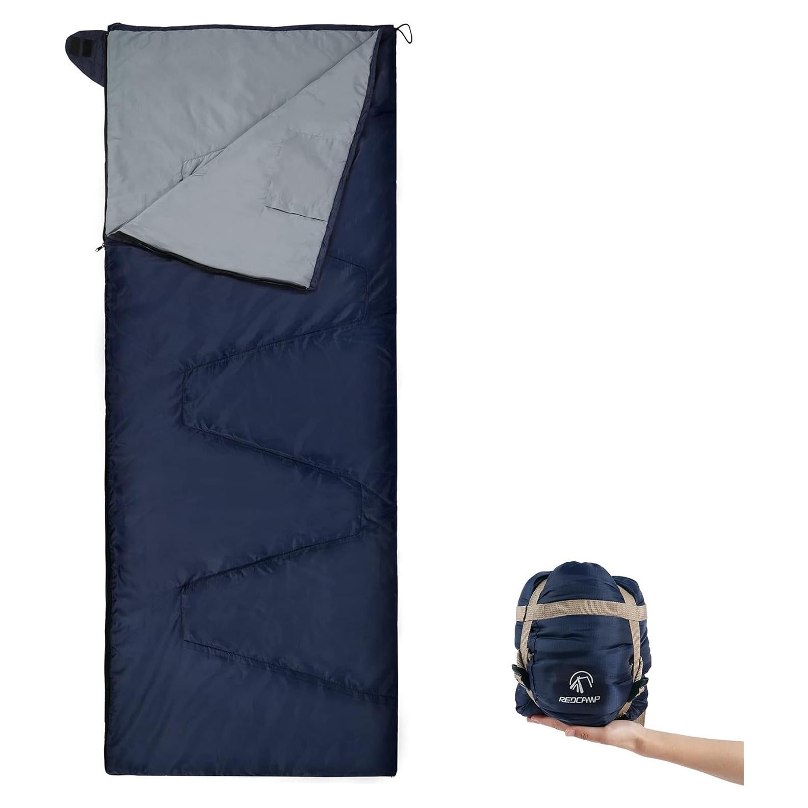 Saco de Dormir Ultra Ligero REDCAMP 1 Persona Azul Marino