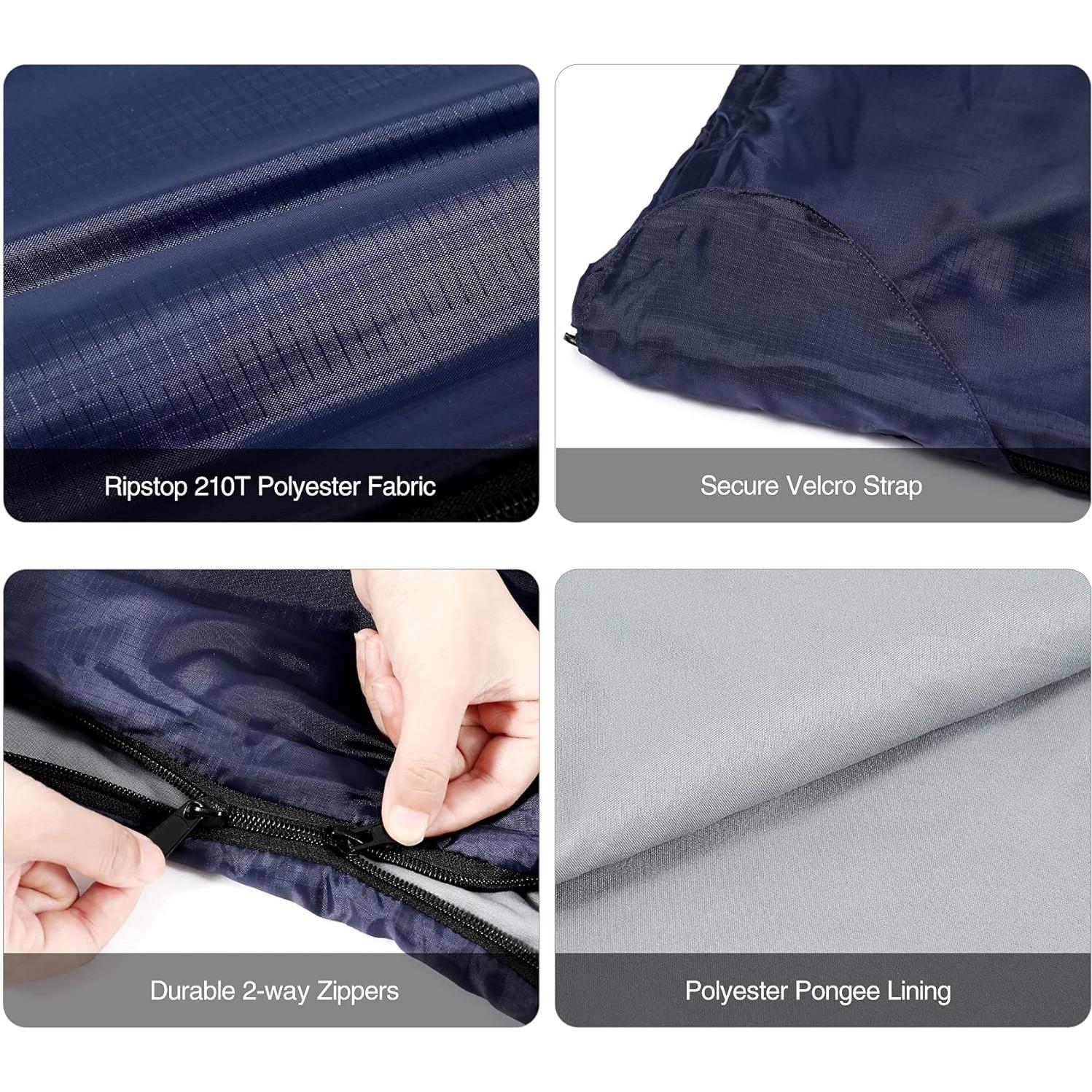 Saco de Dormir Ultra Ligero REDCAMP 1 Persona Azul Marino